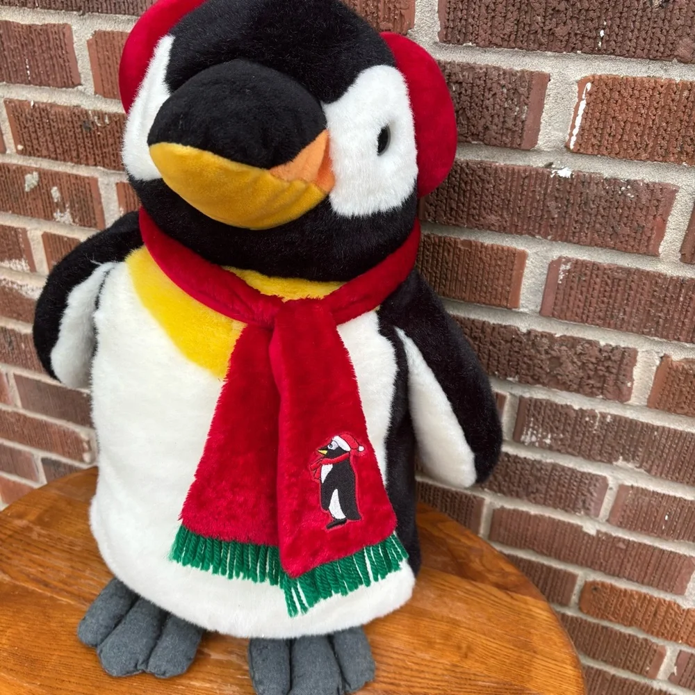 JC Penny Holiday Collection Penguin Plush Stuffed Animal Golden Bear Company 22”